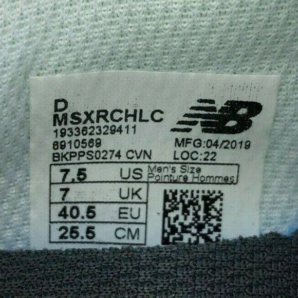 New Balance X-Racer Running Shoes Mens 7.5 D - Picture 7 of 7